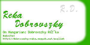 reka dobrovszky business card